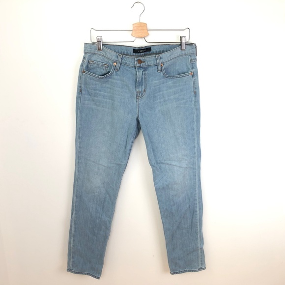 J Brand Jeans Aidan Slouchy Boyfriend Meadow Crop - Picture 2 of 8